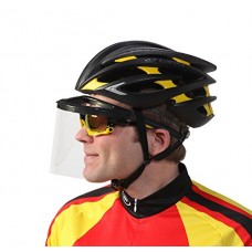 Cycling Face Shield with a reusable 5.5" polycarbonate shield - B01AH28T6C